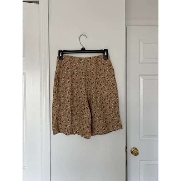 Vintage 80s London Fog Floral High Waisted Made in USA Rayon Shorts - Picture 3 of 4